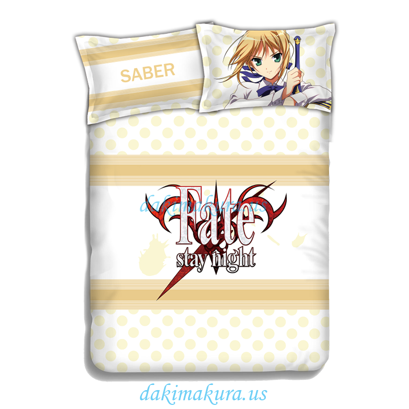 Fate stay night saber Anime Bedding Sets,Bed Blanket & Duvet Cover,Bed Sheet with Pillow Covers